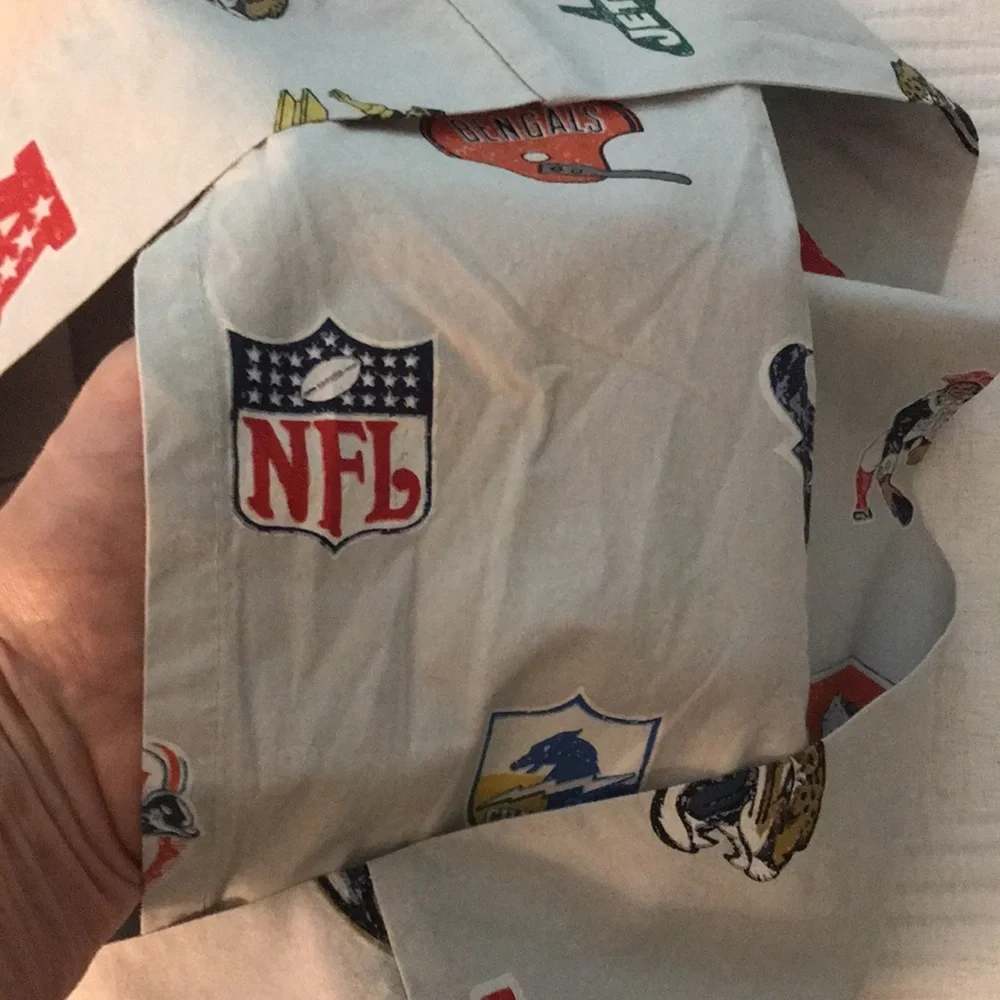Pottery Barn Teen NFL Football Pillowcases Shams Jets Bengals Raiders Standard